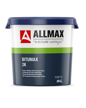 İki Bileşenli Çimento Bitüm Esaslı Su Yalıtım Malzemesi 30 kg (ALLMAX Bitumax 2k)