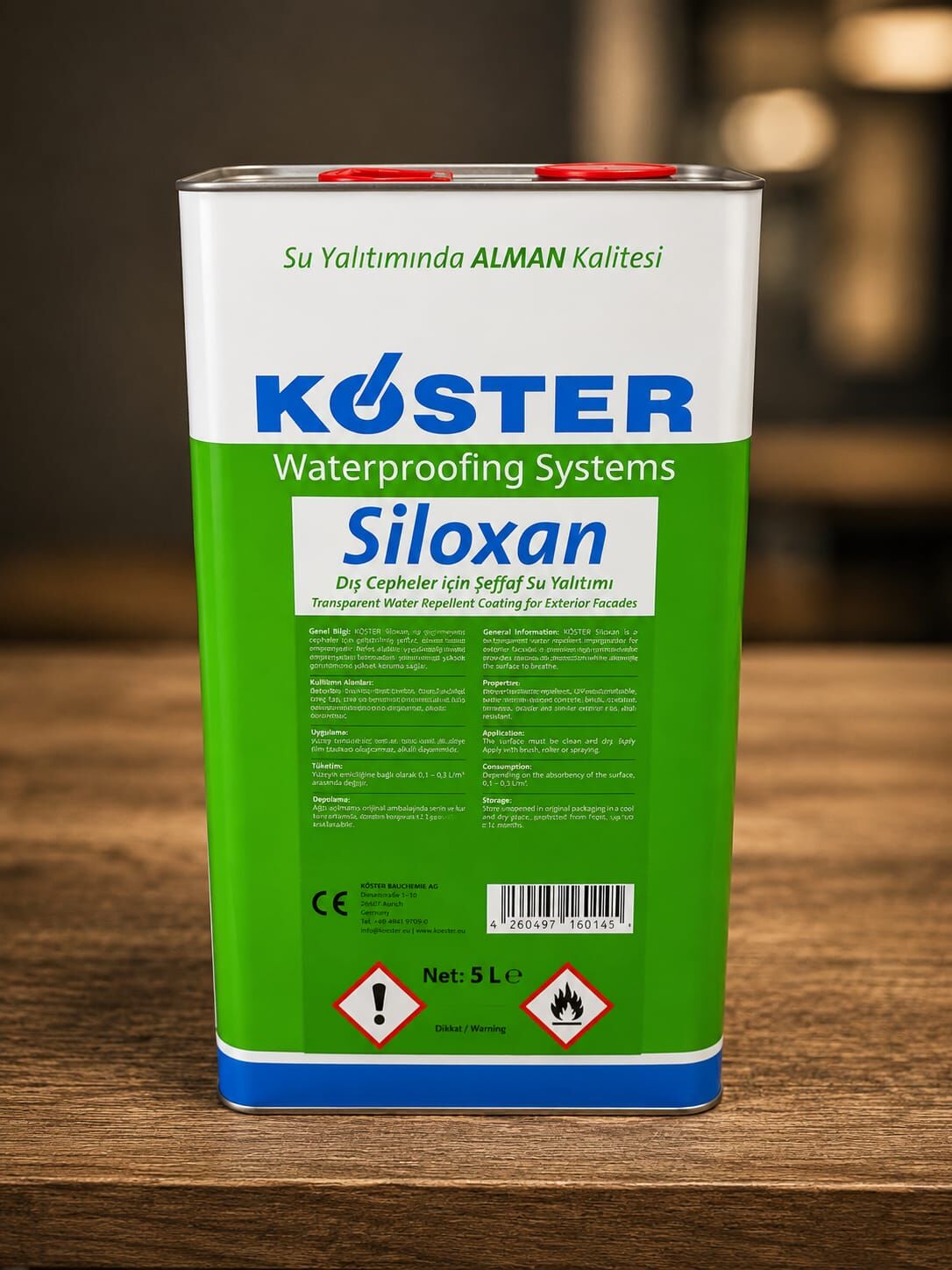Dış Cepheler için Şeffaf Izolasyon Köster Siloxan 5 lt