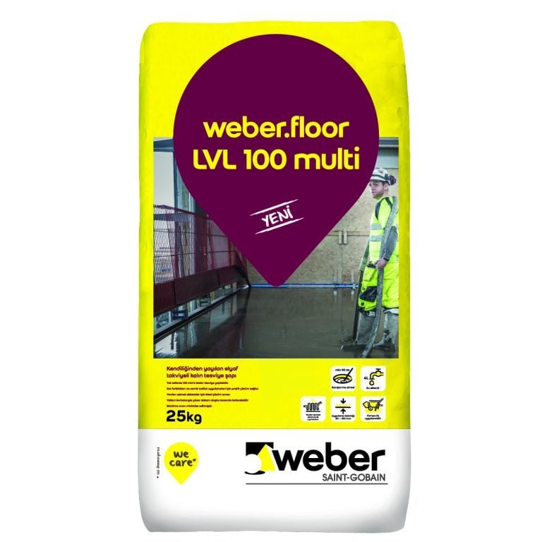 Kendiliğinden Yayılıp Tesviye Şapı-Weber Floor Lvl 100 Multi 25KG